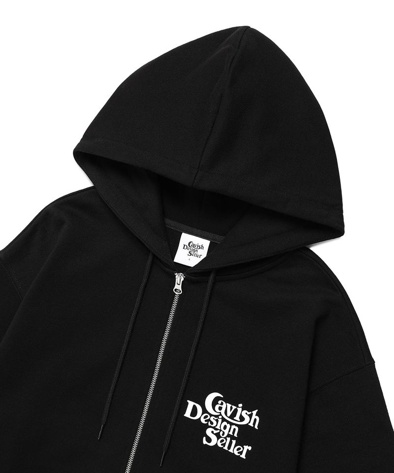 SELLER LOGO ZIP UP HOODIE BLACK(CV2EFUM480A)