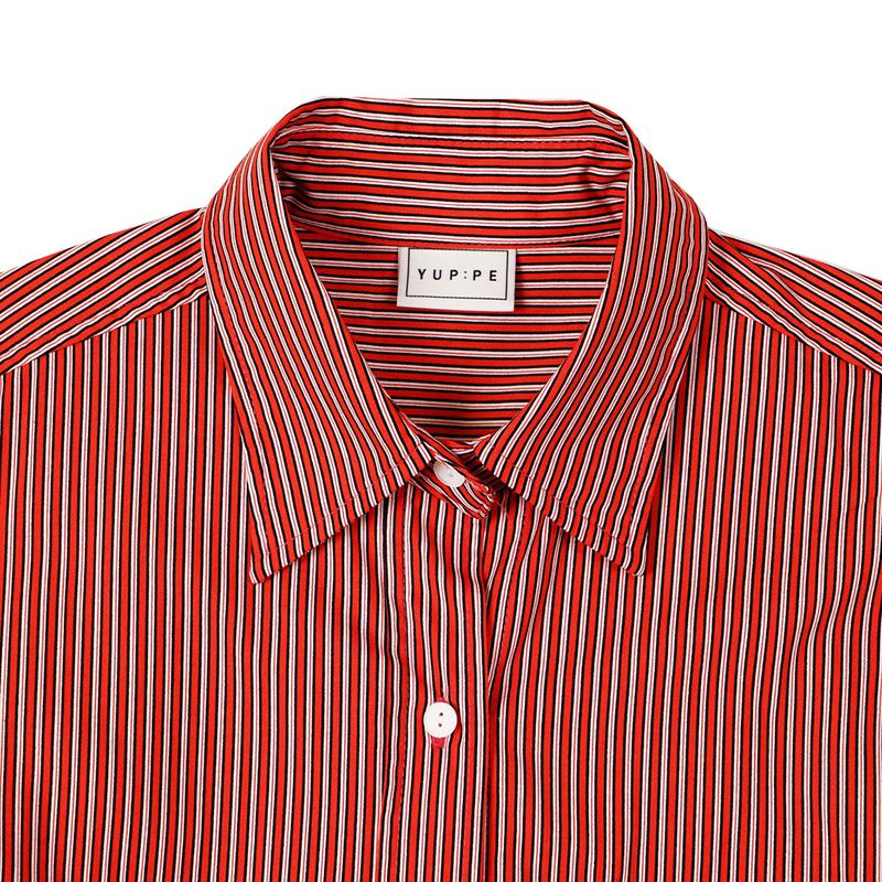 ストライプオーバーシャツ / STRIPE OVER SHIRT_RED