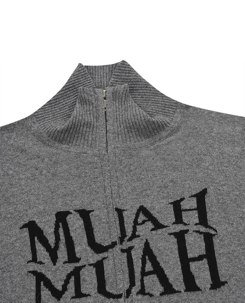 JACQUARD KNIT ZIPUP CARDIGAN [2color]