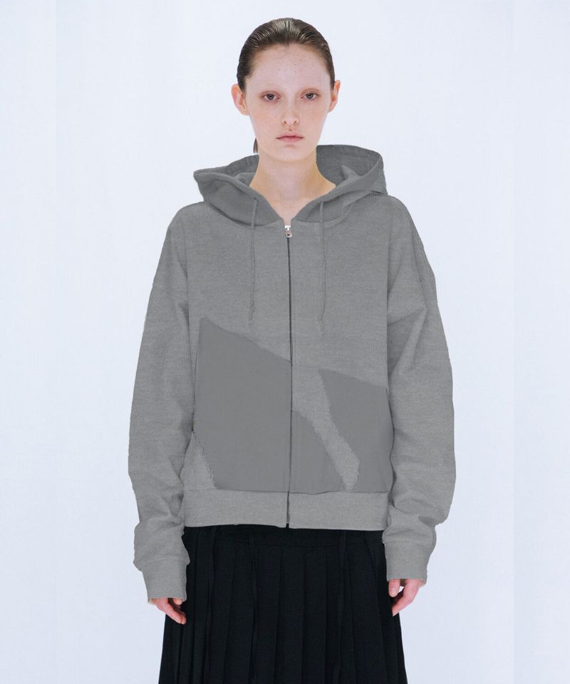 KNIT LAYERED HOODIE