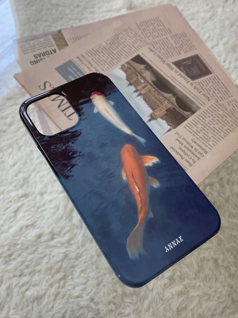 [misty afternoon koi goldfish hard case]