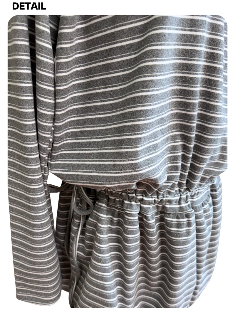 wool fleece stripe strap pumpkin dress