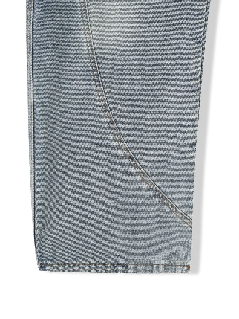 wave washed denim pants(4colors)