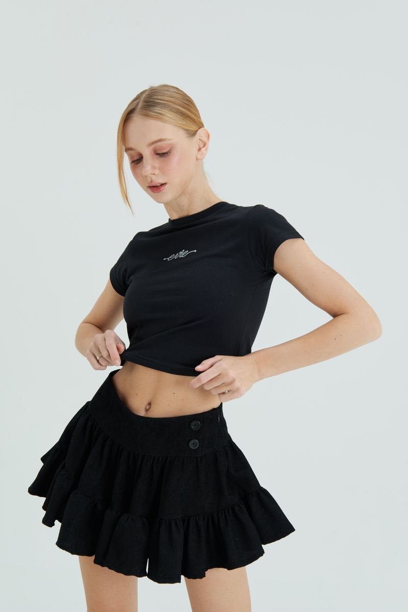 EVIE celyn DIVIDED SKIRT BLACK