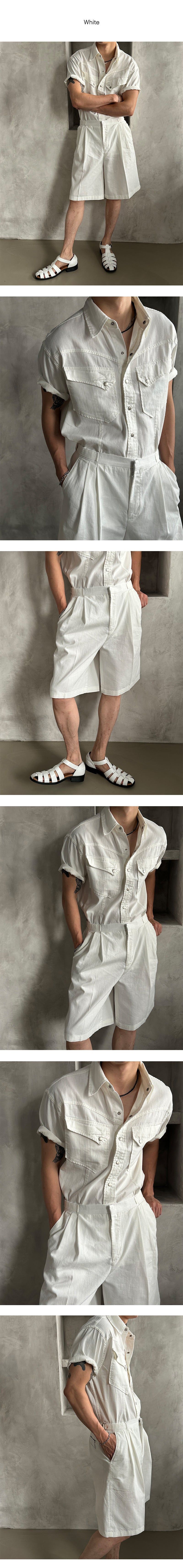 [S/S] Cool two tuck strap bermuda pants (3color)