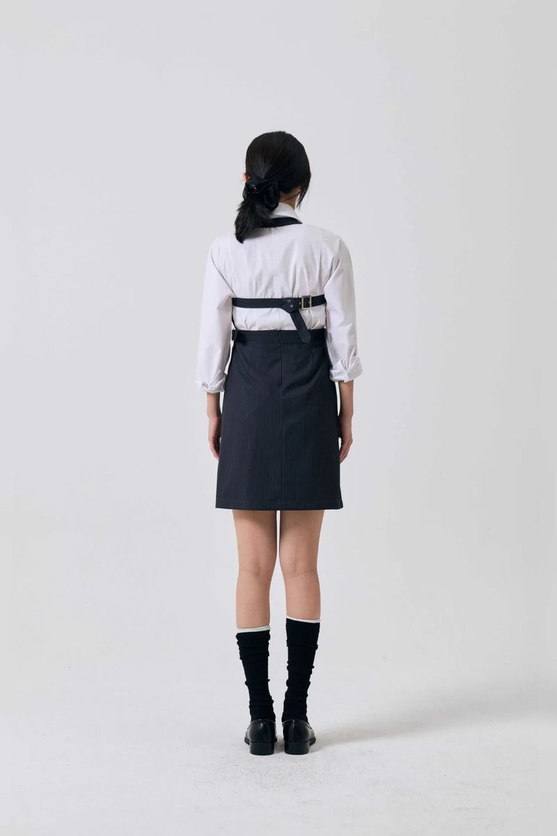ODE BUCKLE MINI DRESS / CHARCOAL