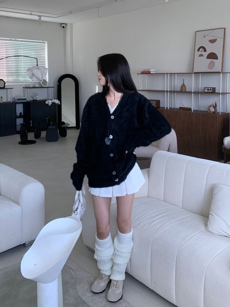 [UNISEX] Cloud Soft Angora Basic Cardigan(6color)