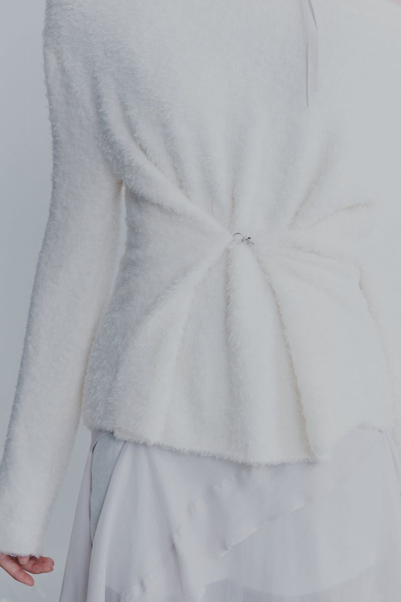 RUBY HOOK OVER KNIT ivory