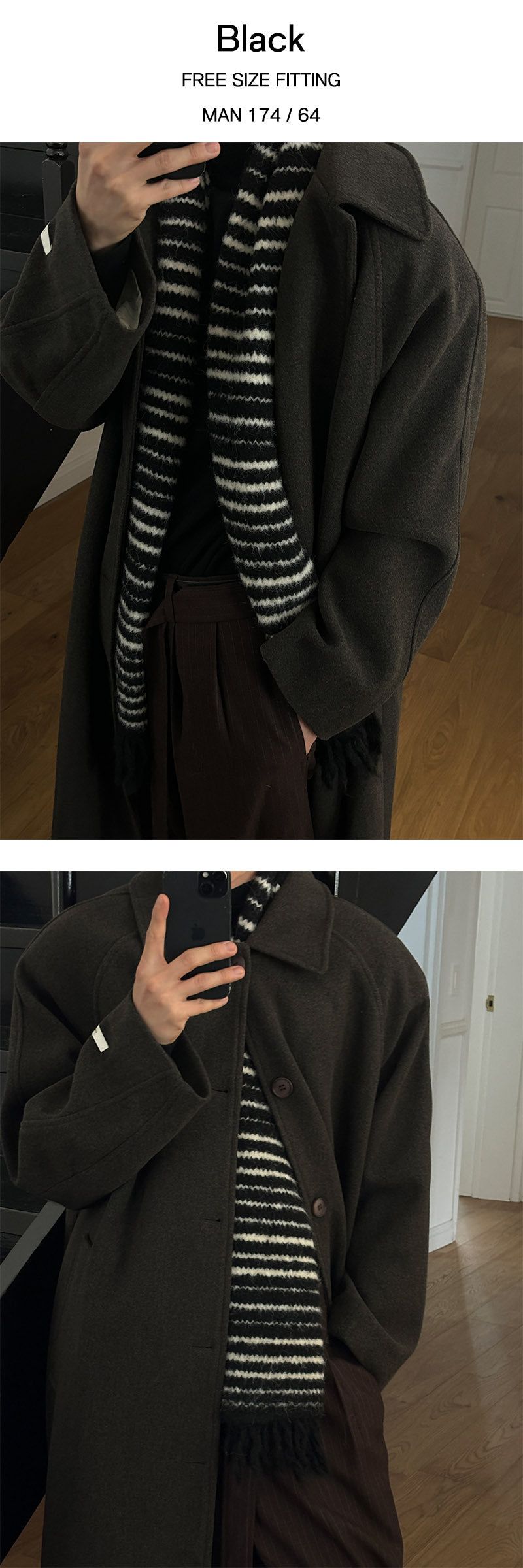 Wool stripe hair muffler(3color)