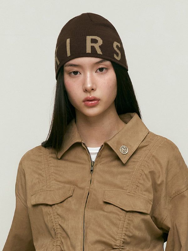 KIRSH（キルシー）の「BASIC LOGO SHORT BEANIE [BROWN]（Hats）」