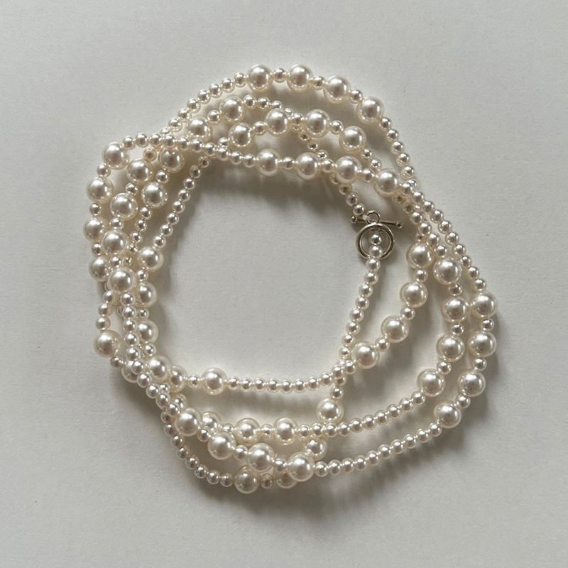 [925silver] Bubble pearl necklace