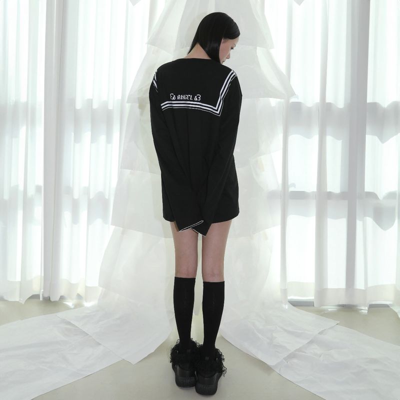 Sailor Printed T-shirt - BLACK