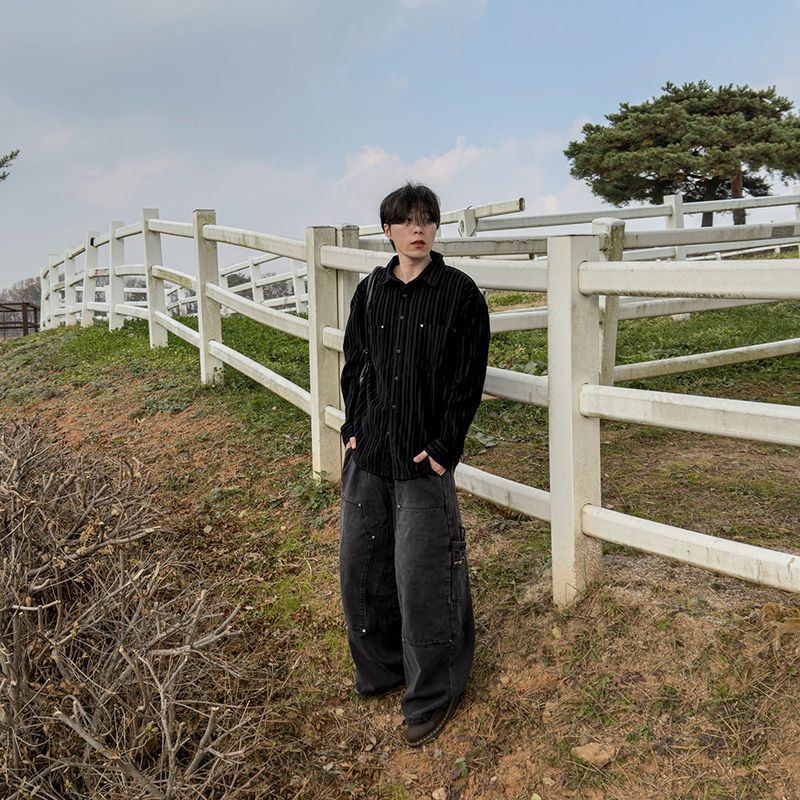 Berl heavy corduroy rivet shirt