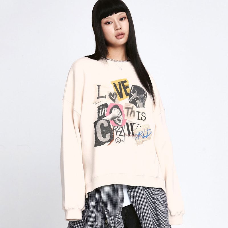 wonder visitor（ワンダービジター）の「LOVE letter Sweatshirt [2 Color]（Tops）」