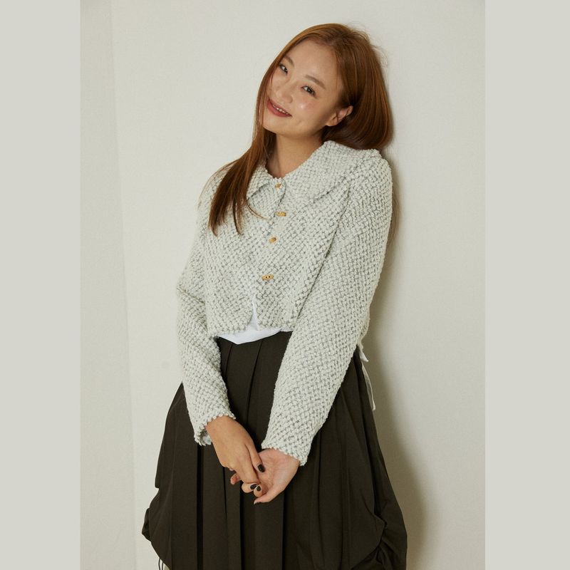 Azure short cardigan (white)