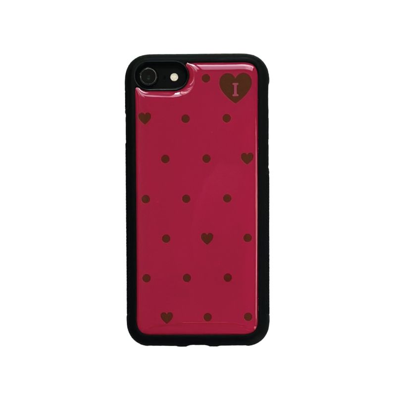 dot epoxy case - raspberry cookie