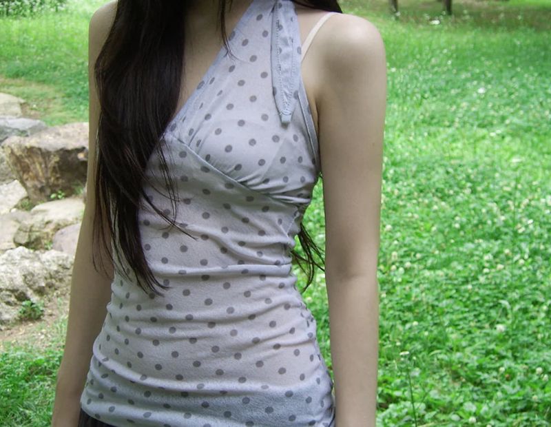 tie dot sleeveless