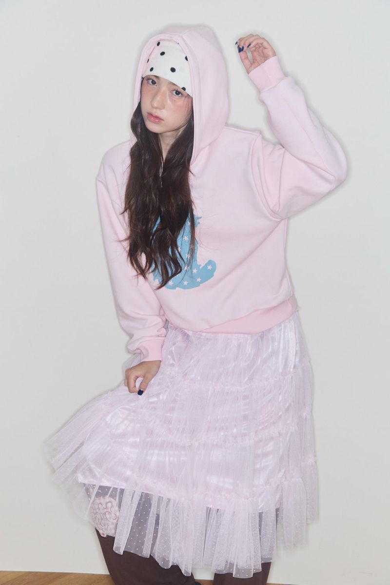 STARLIGHT KIRI CROPPED HOODIE (PINK)