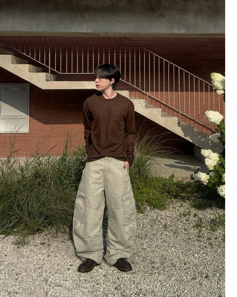 Cerne Dying Washed Curved Cargo Pants