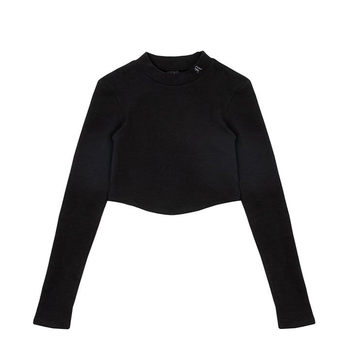 CROP MOCK NECK SLIM TOP