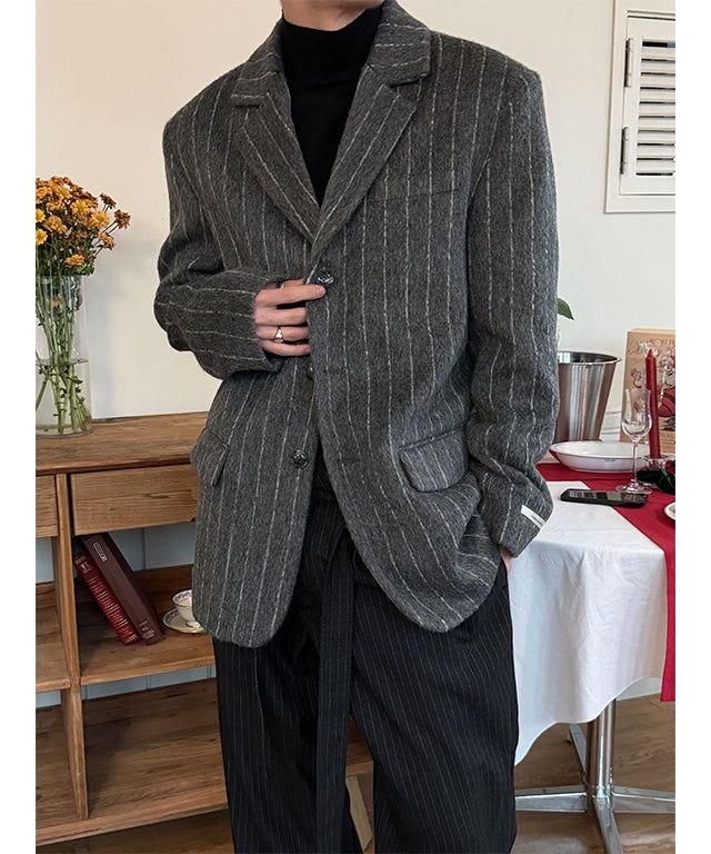 [F/W] Hairy Stripe overfit blazer(2color)