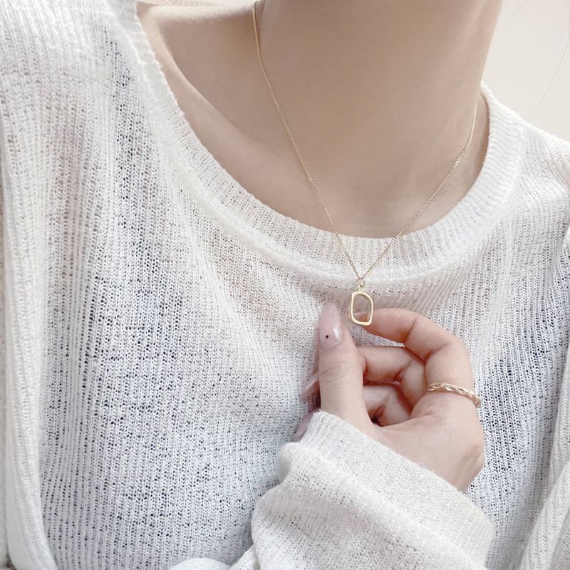 Daily Square Layered Necklace (2 color)