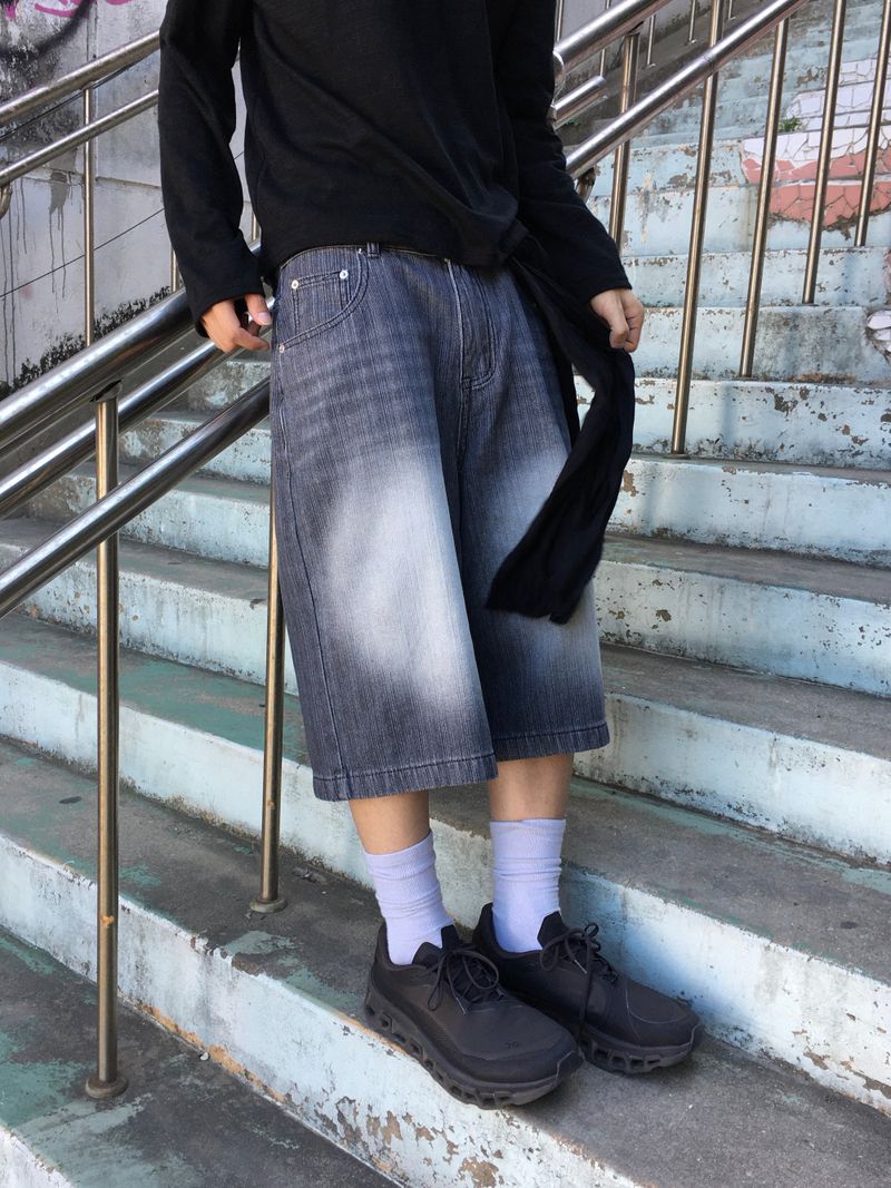 Surf Stripe Bermuda Denim Pants 2C