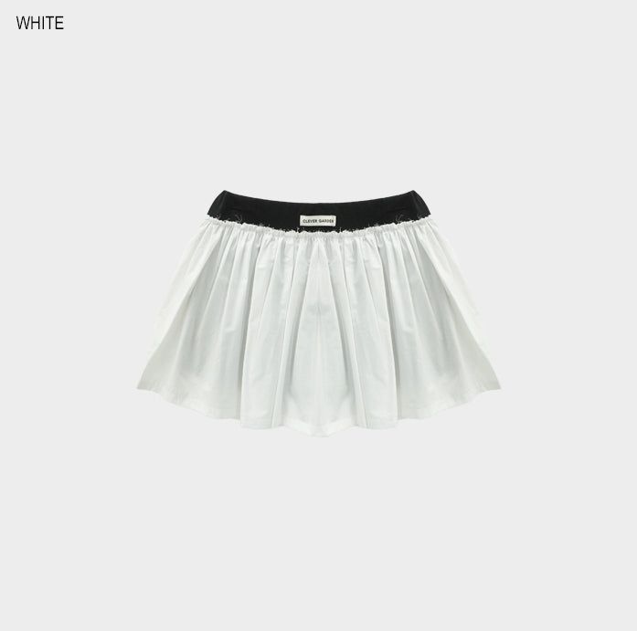 Labeling pleats skirt