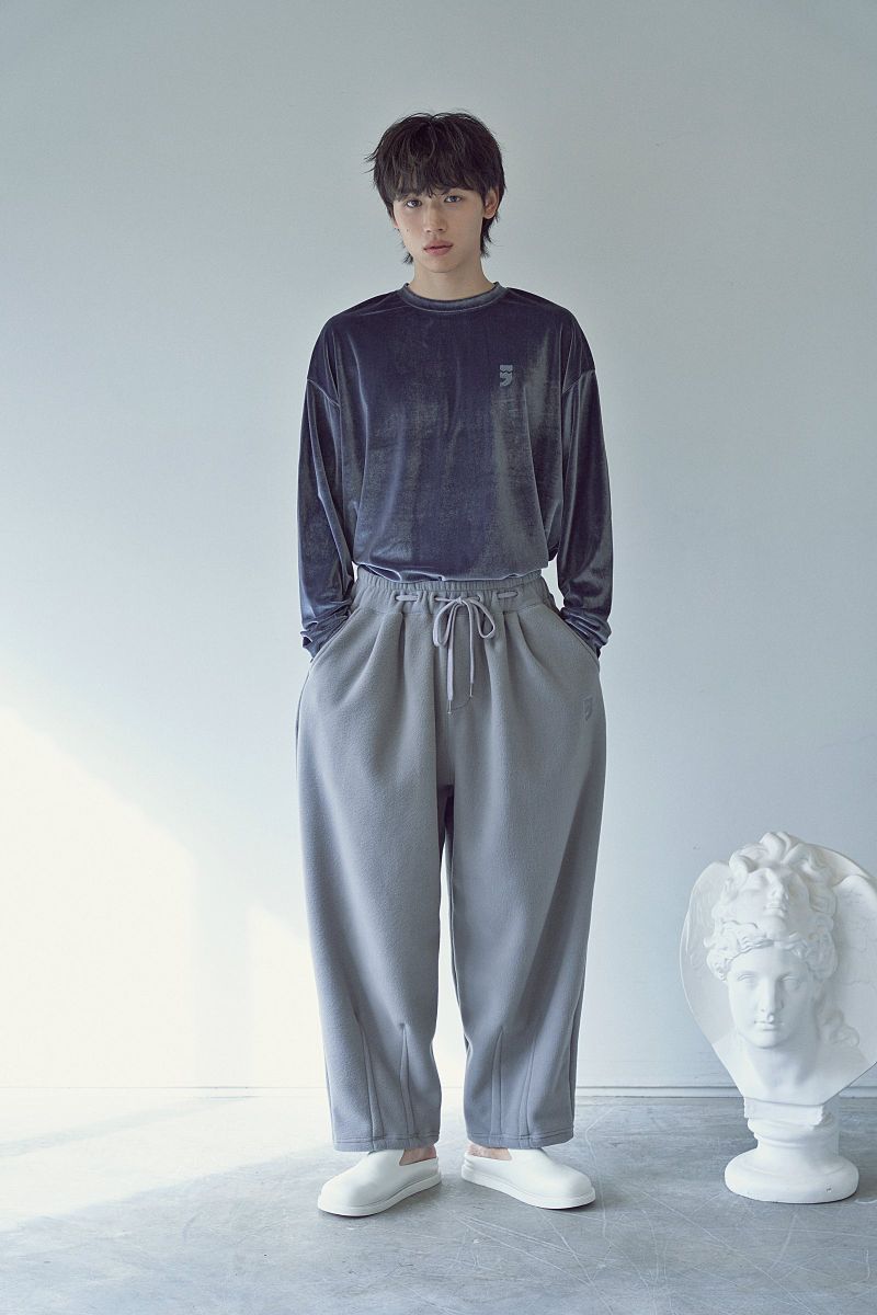 2-LAYER MICRO FLEECE SWEAT PANTS (Gray)