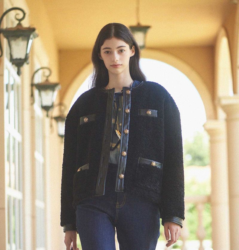 Eco Fur Shearling Quilted Jacket
