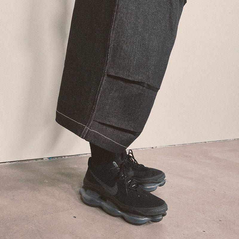 reverse terry pocket denim capri shorts_black