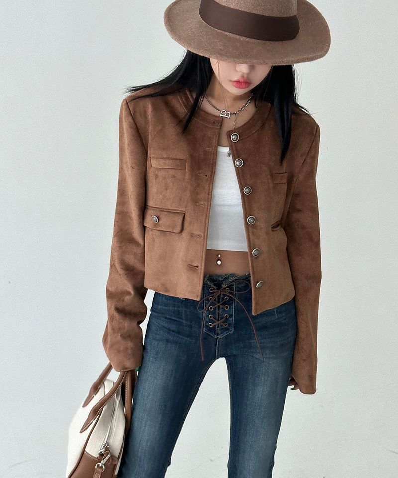 Basic Double-Sided Cropped T-shirt