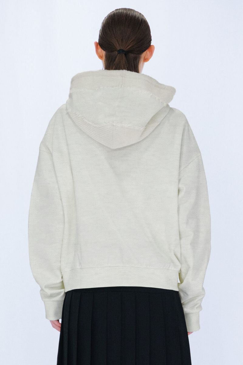 KNIT LAYERED HOODIE