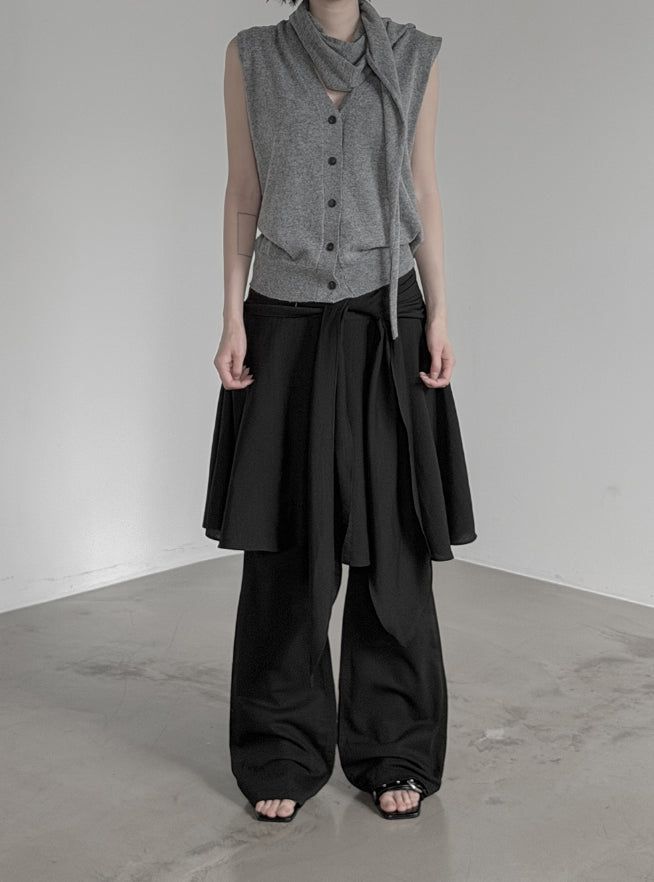 Elo Knot Nylon Midi Skirt