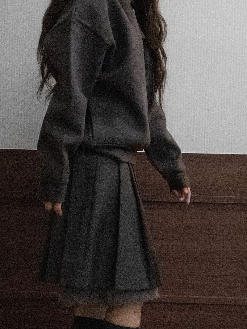 Tweety Bow Midi Skirt (grey)