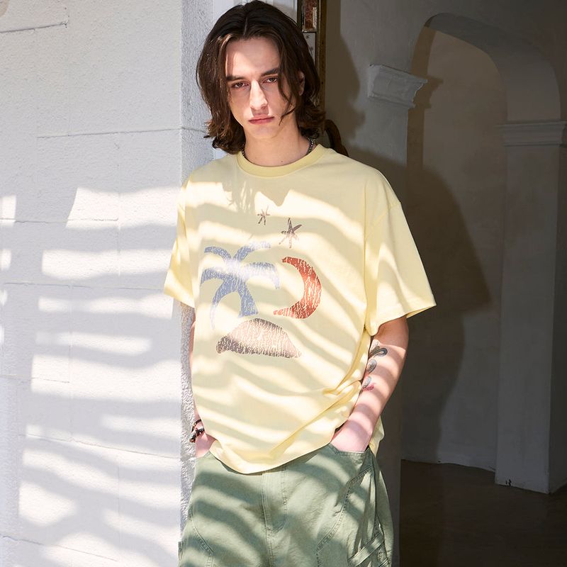 Tropical Half Sleeve T Yellow