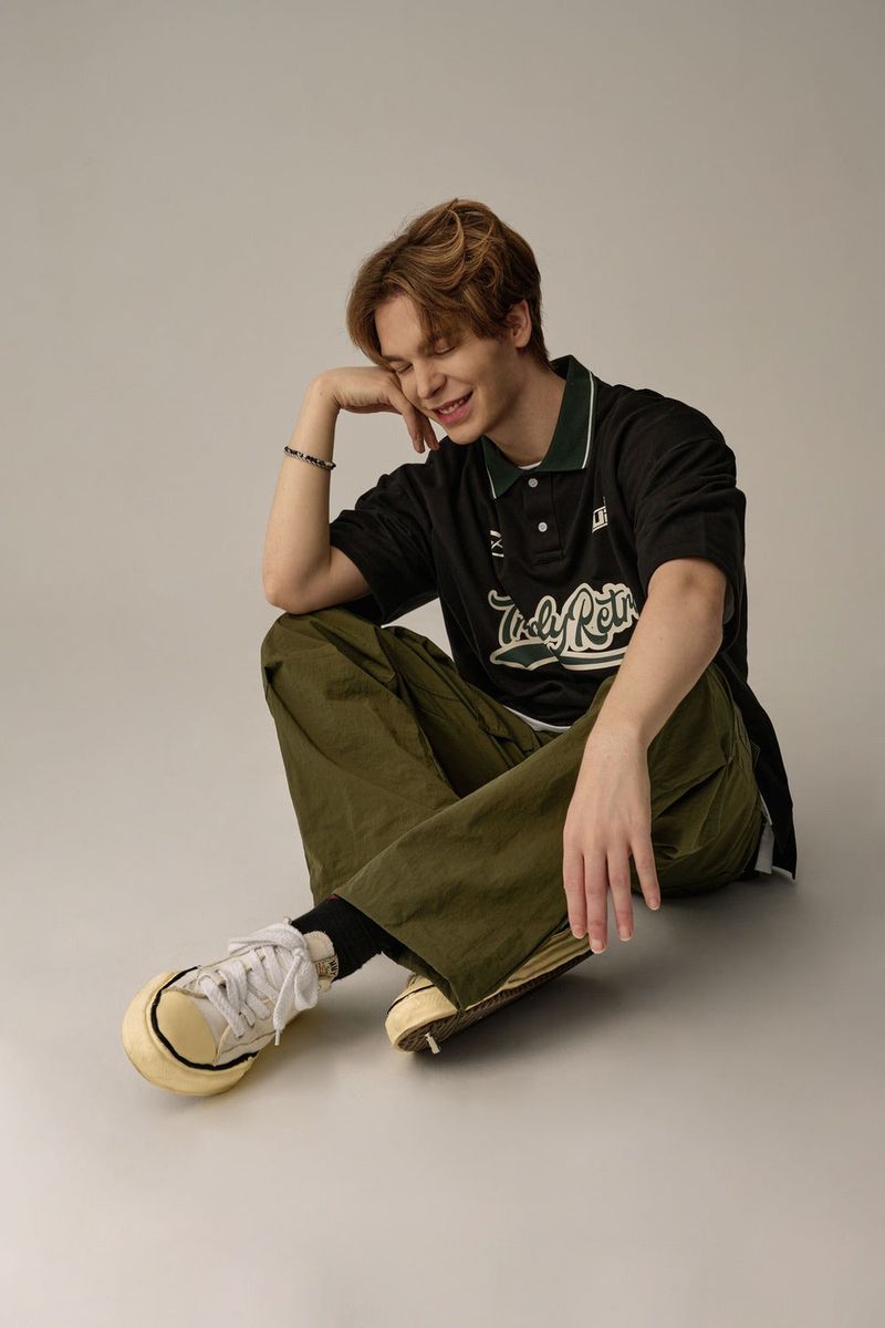 FRONT POCKET NYLON CARGO PANTS(KHAKI)