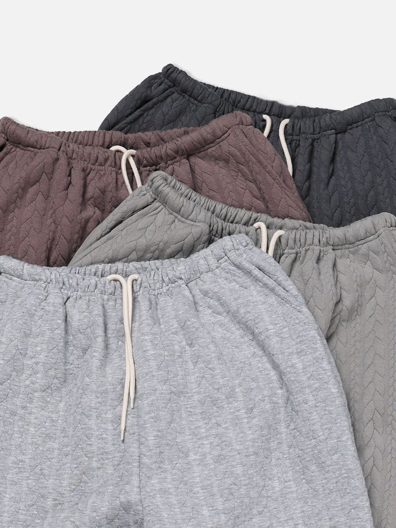 Mono Cable Quilted Wide Pants (4c)