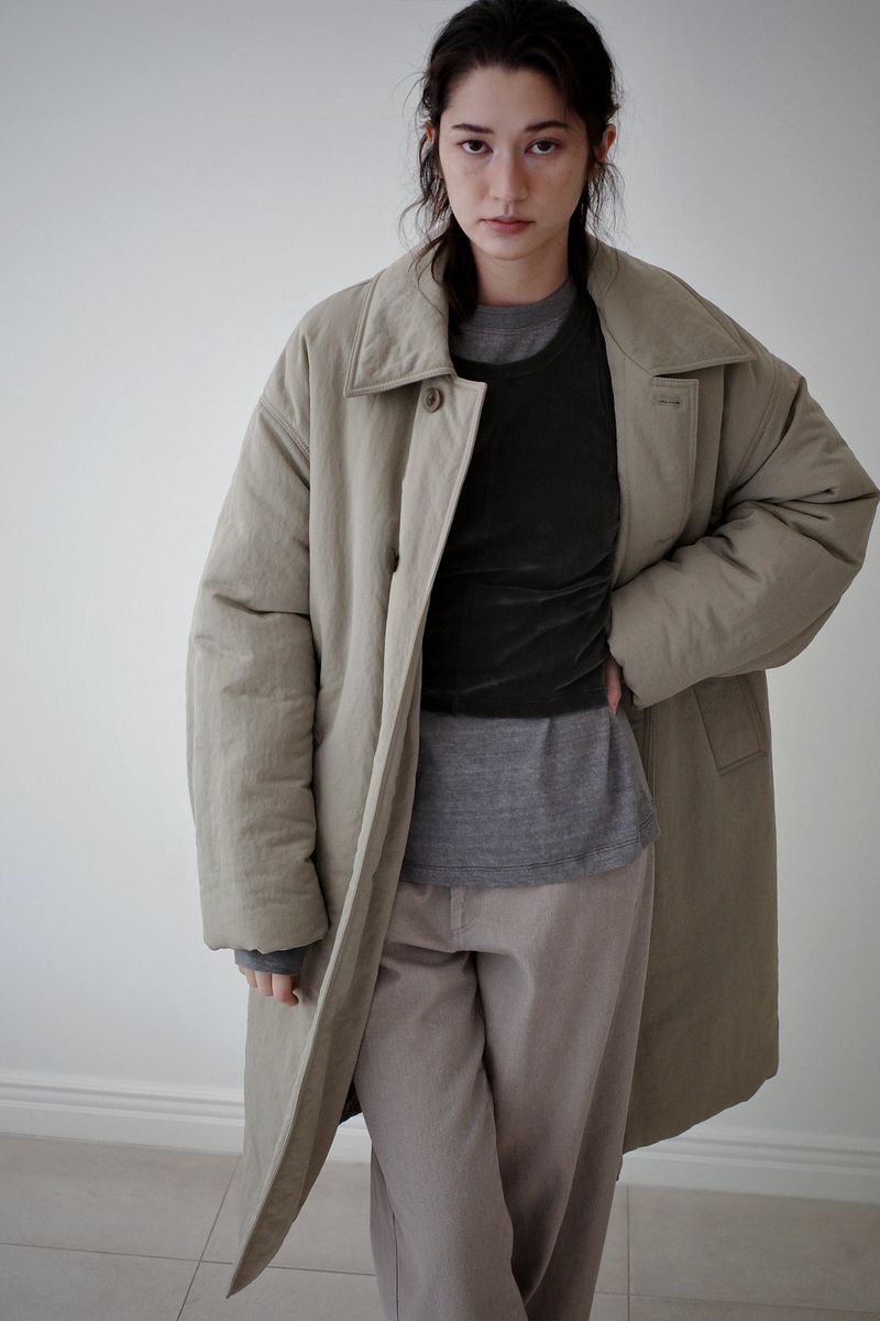 Washed straight leg pants, Beige