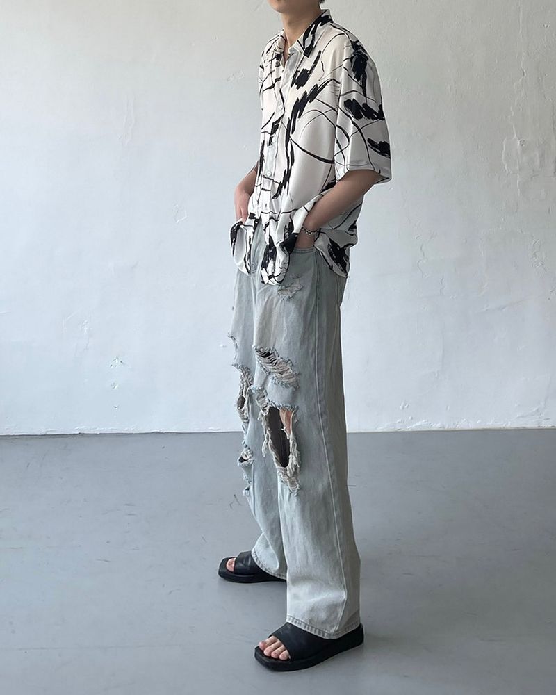 OWN Drawing Pattern Shirt (2 colors)