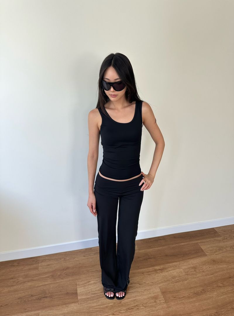 low rise track pants