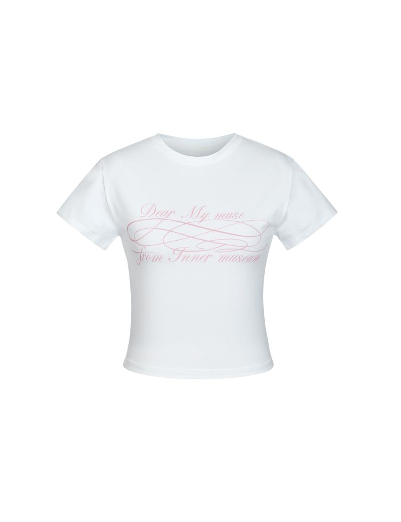 Innermuseum（インナーミュージアム）の「Dear my muse T-shirt (WHITE)（Tops）」