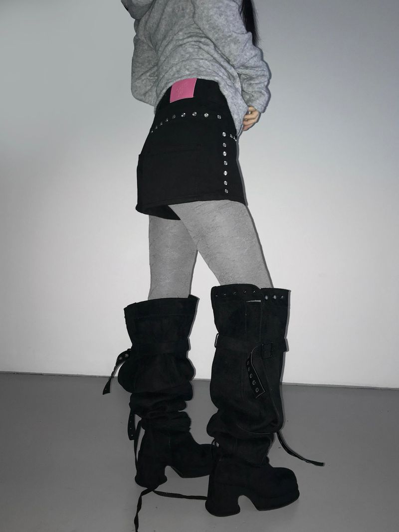 sunflower denim skpt(2 color)