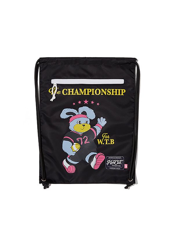 KIRSH（キルシー）の「WITTY BUNNY YOUTHHOSTEL GRAPHIC GYM SACK [BLACK]（Bags）」