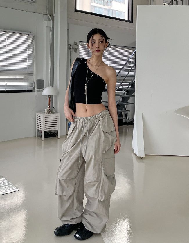 Lorna Pigment Nylon Double Cargo Pants