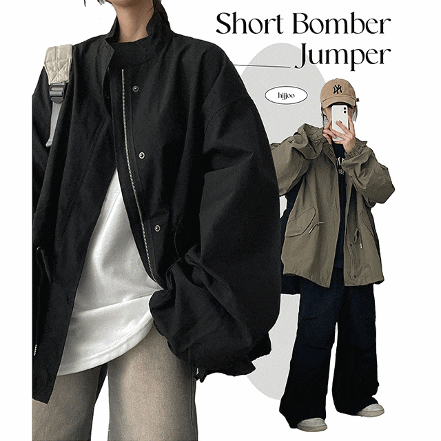 hijjoo(ハイチュー)の「Dur String Boxy Short Bomber Jacket(Jackets/Outerwear)」