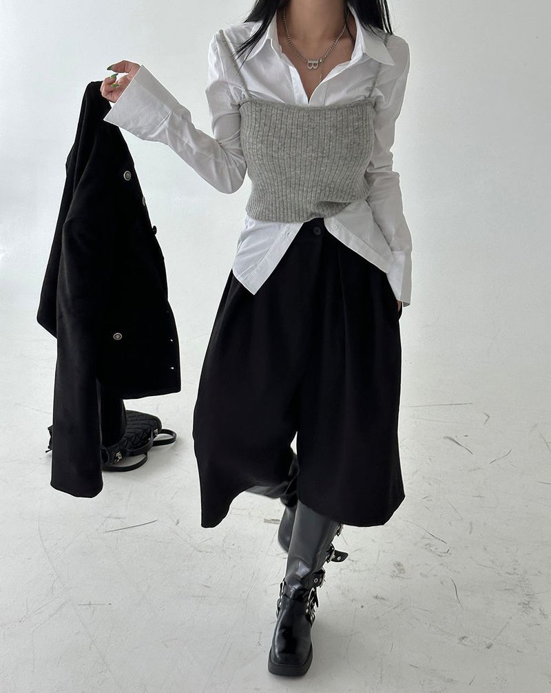 a no-collar suede jacket