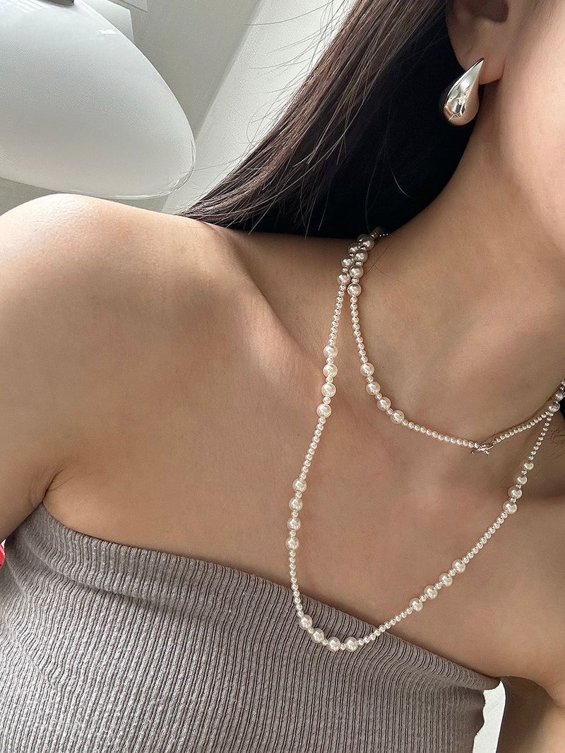 [925silver] Bubble pearl necklace