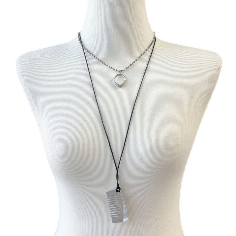 Or Hair Comb Long Strap Necklace