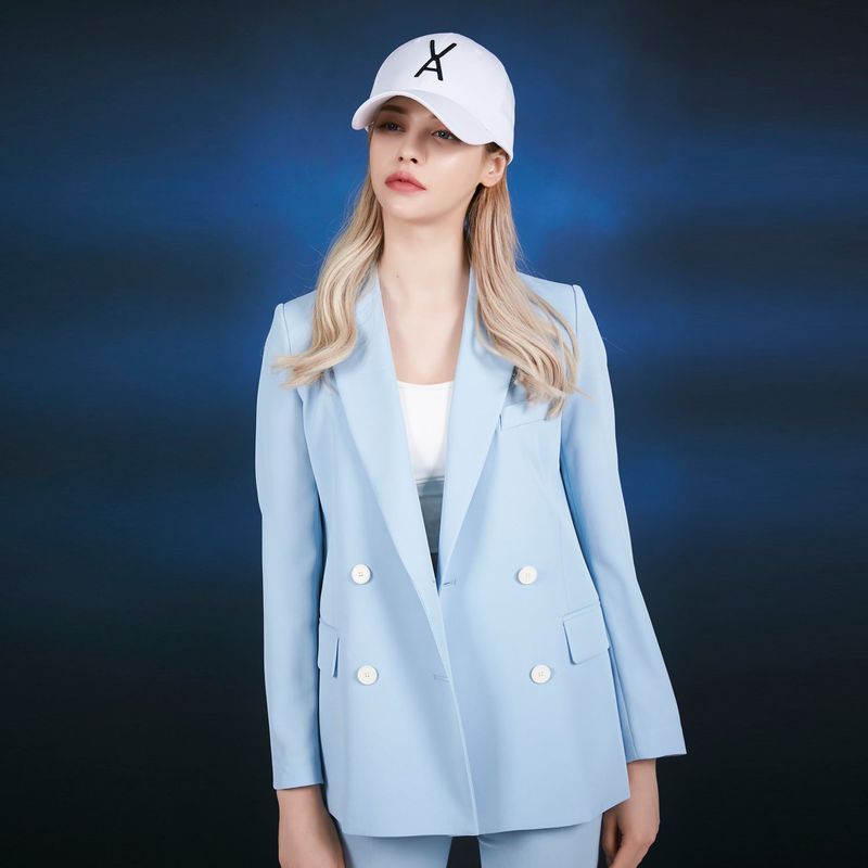 VA Big logo over fit buckle cap WHITE